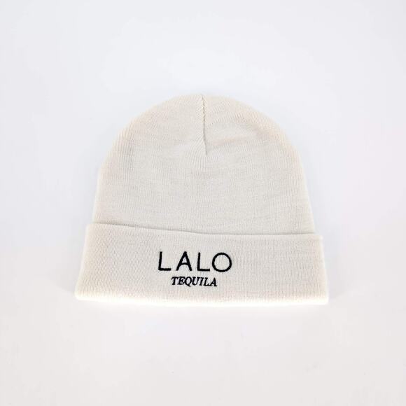 Lalo Tequila Logo White Unisex One Size Fits Most Cuffed Beanie Winter Hat - New - Picture 3 of 14